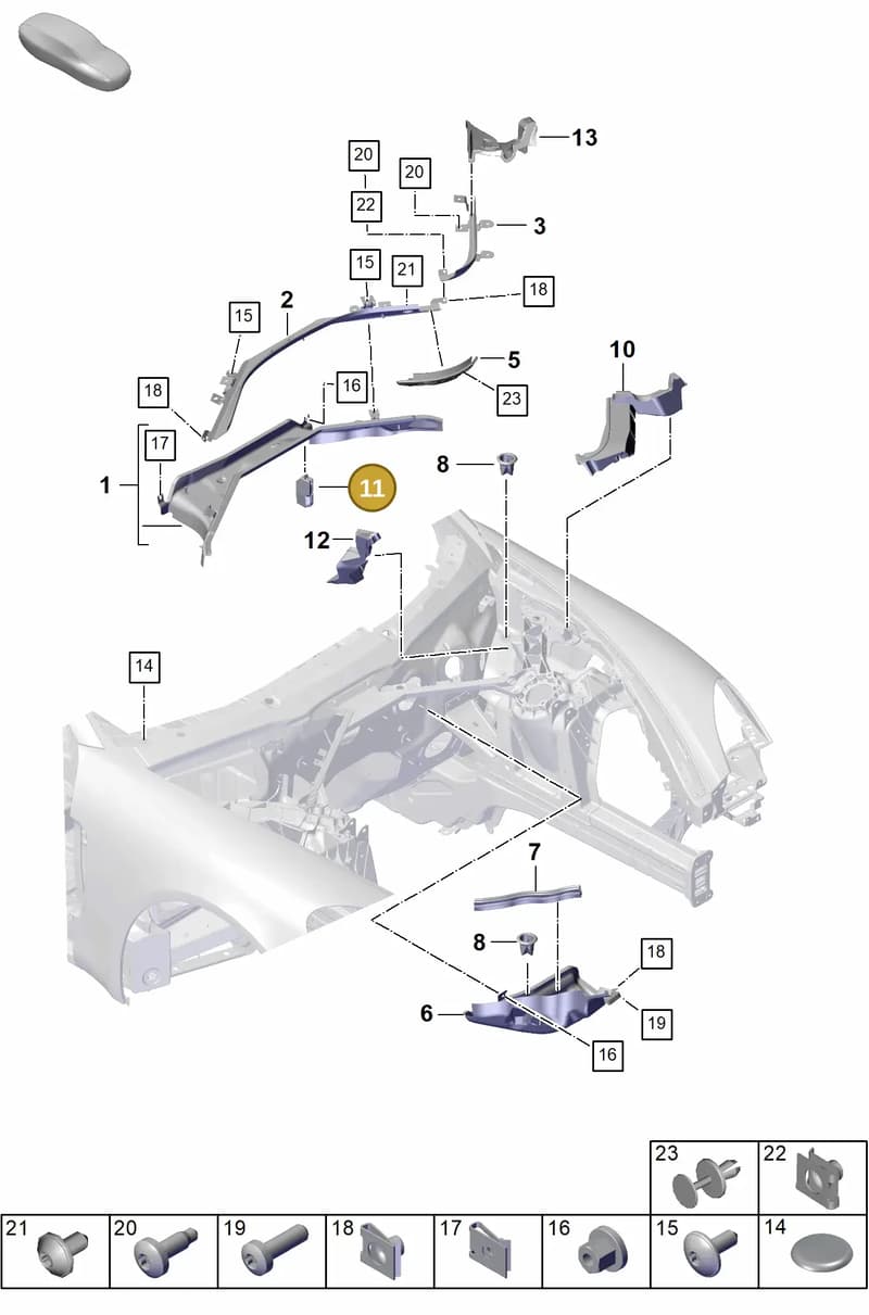 PAE815361 — Porsche Panamera (2023-2025) diagram p62813000, position 11