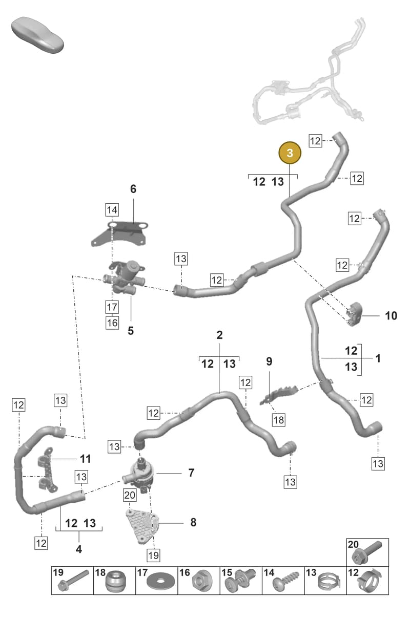 PAE819350 — Porsche Panamera (2020-2023) diagram p58813100, position 3