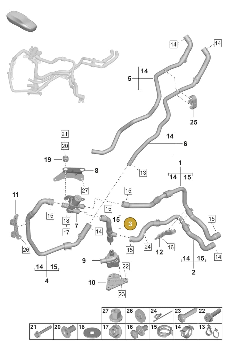 PAE819452 — Porsche Panamera (2023-2025) diagram p58813200, position 3