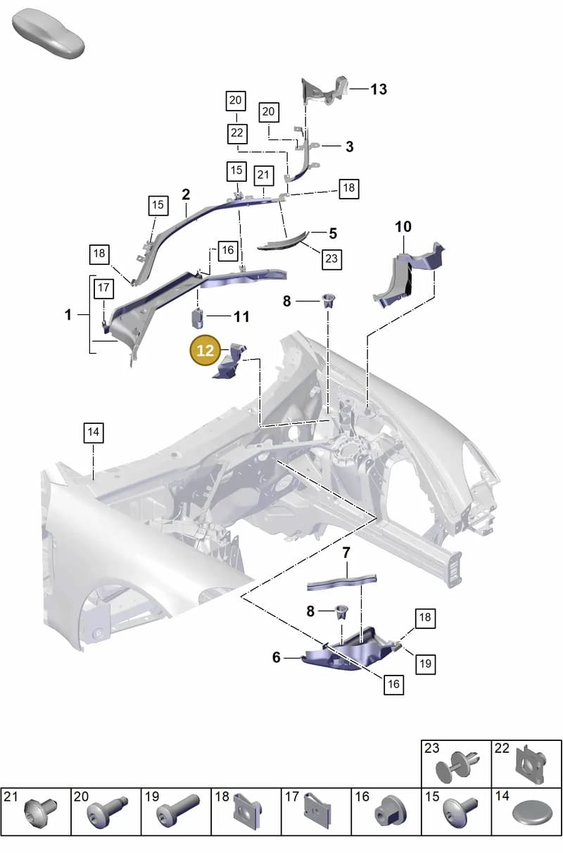 PAE819997 — Porsche Panamera (2023-2025) diagram p62813000, position 12