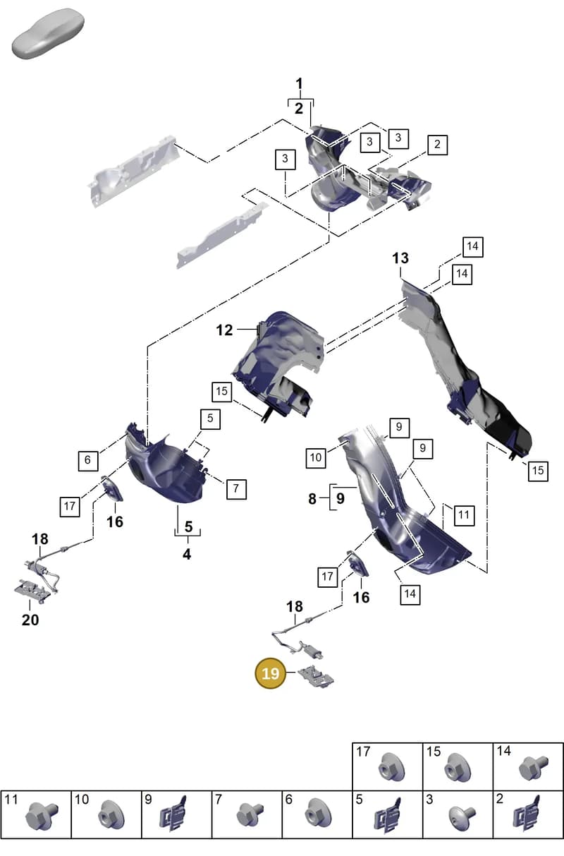 PAE906029 — Porsche Panamera (2023-2025) diagram p62202410, position 19