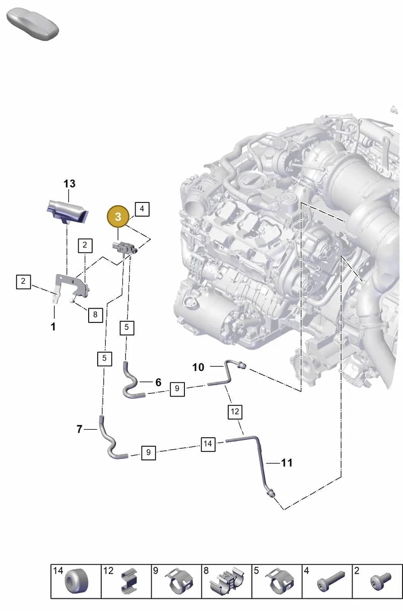 PAE906051D — Porsche Cayenne Coupe (2023-2023) diagram p60202310, position 3