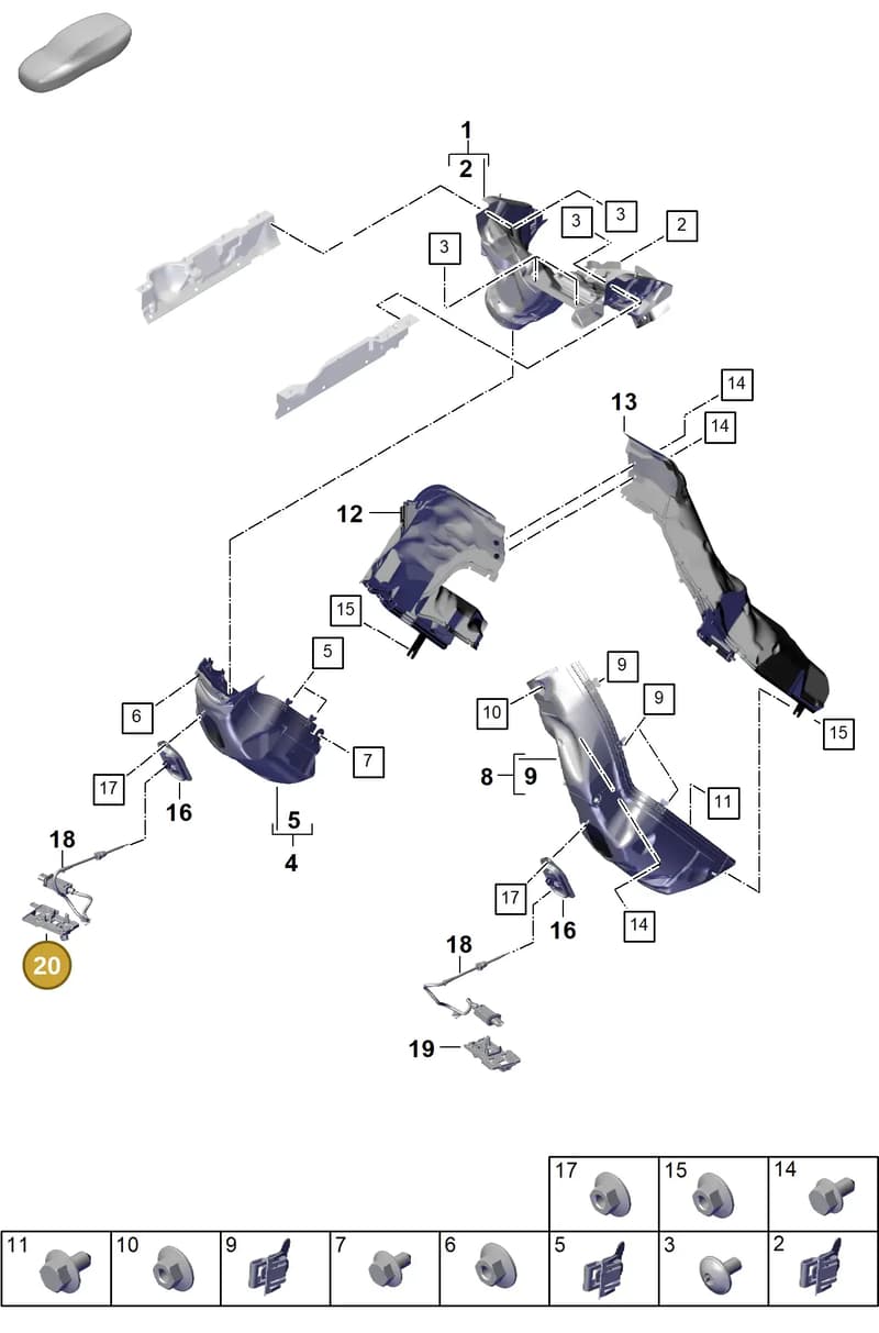 PAE906131 — Porsche Panamera (2023-2025) diagram p62202410, position 20