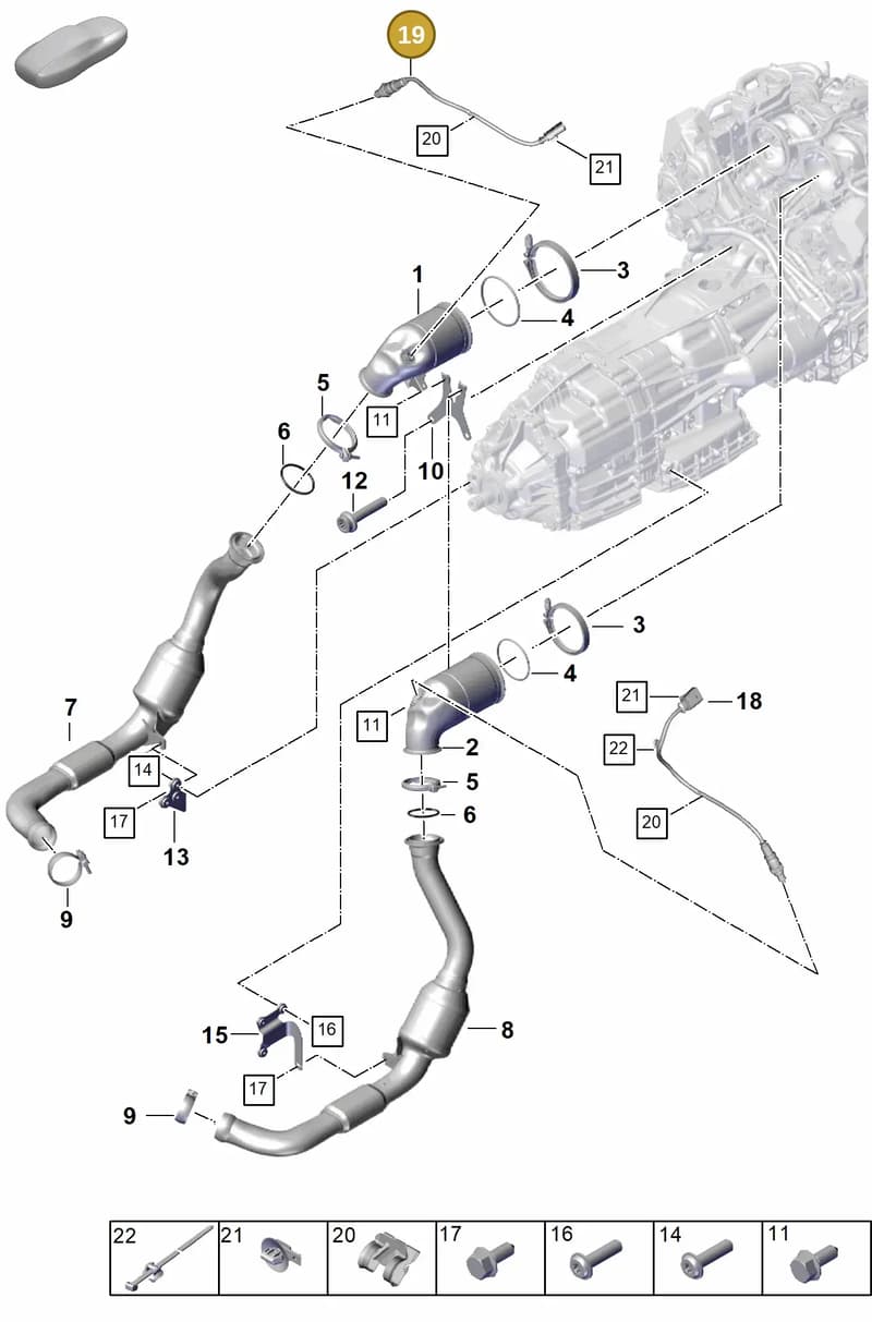 PAE906265A — Porsche Panamera (2023-2025) diagram p62202210, position 19