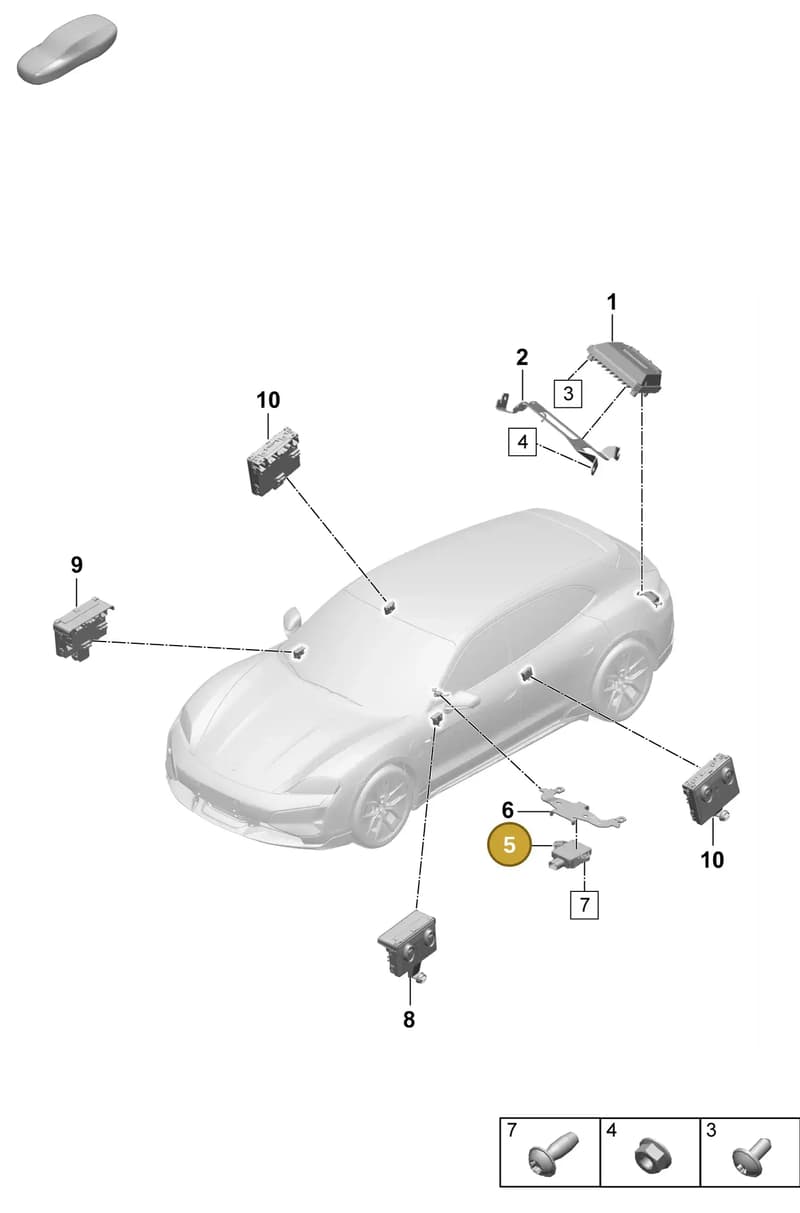 PAE907201 — Porsche Taycan Sport Turismo (2023-2025) diagram p64901200, position 5