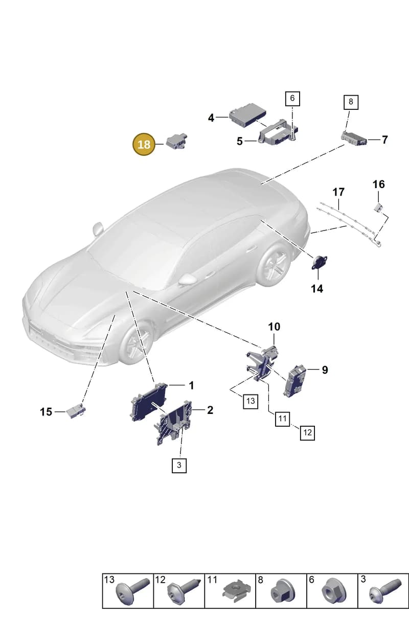 PAE907201 — Porsche Panamera (2023-2025) diagram p62901100, position 18
