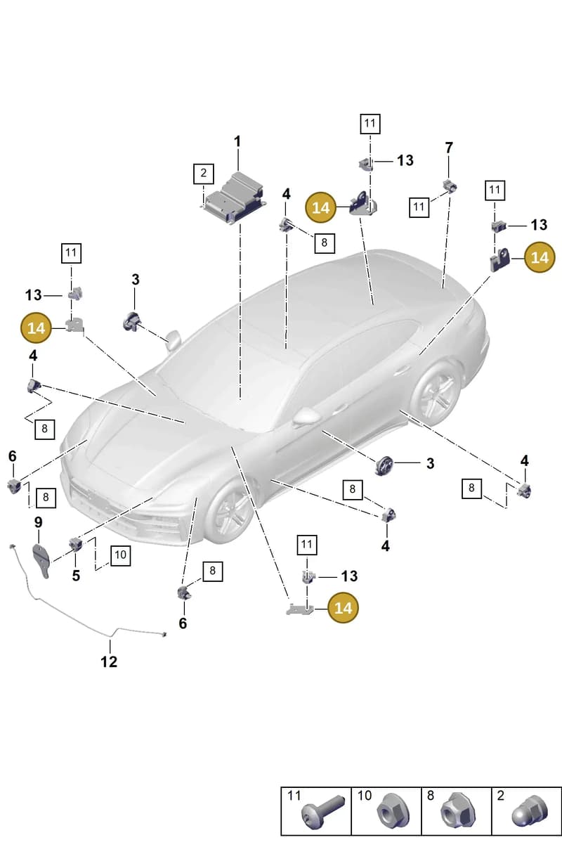 PAE907347 — Porsche Panamera (2023-2025) diagram p62901900, position 14