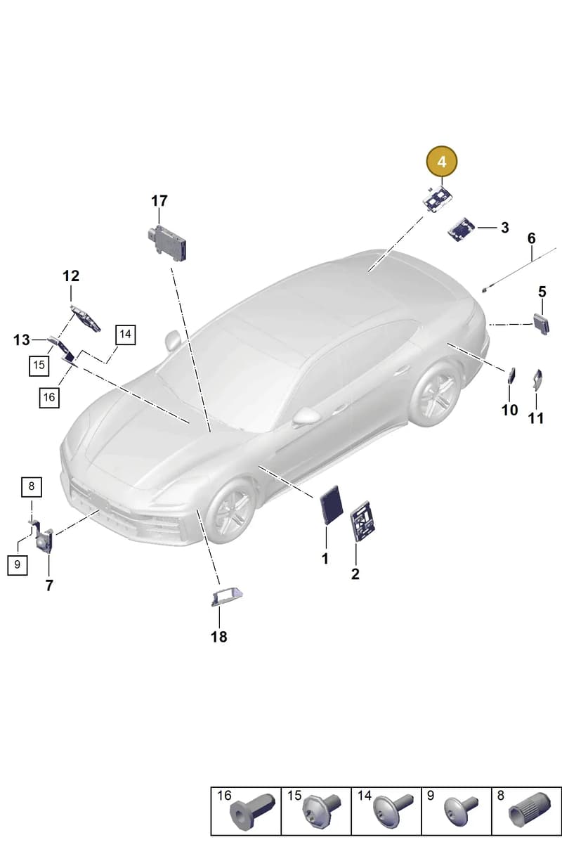 PAE907461 — Porsche Panamera (2023-2025) diagram p62901300, position 4