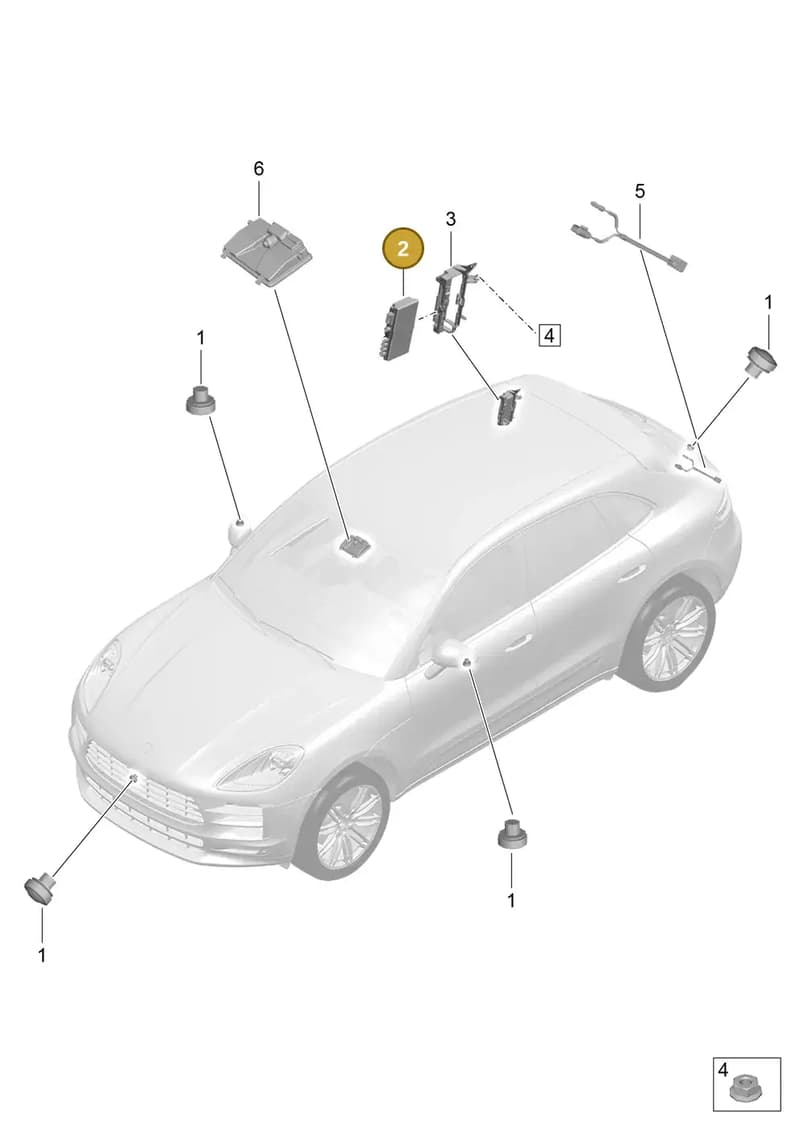 PAE907556 — Porsche Macan (2018-2022) diagram p52913000, position 2