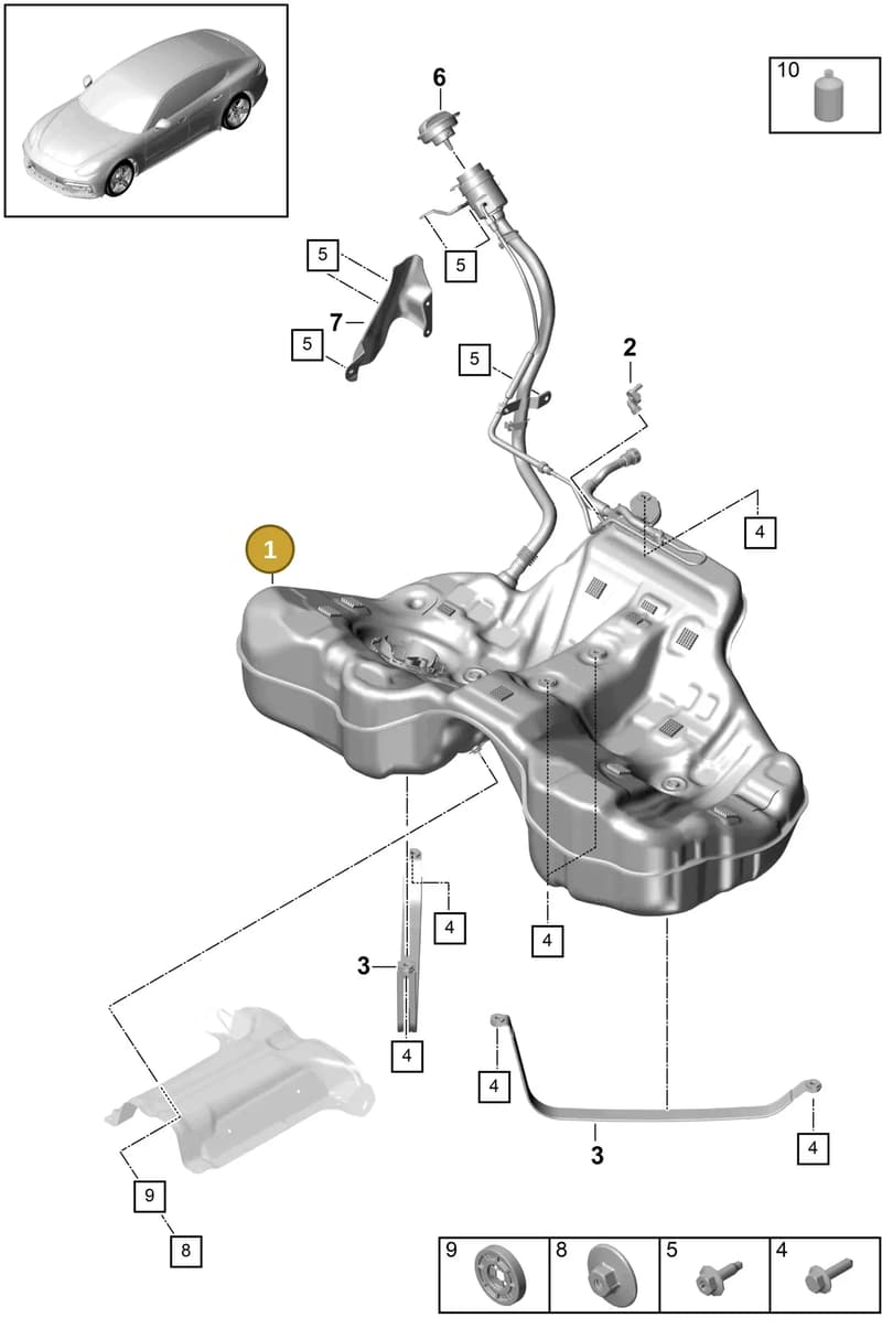 PAE919088 — Porsche Panamera (2016-2020) diagram p49201010, position 1