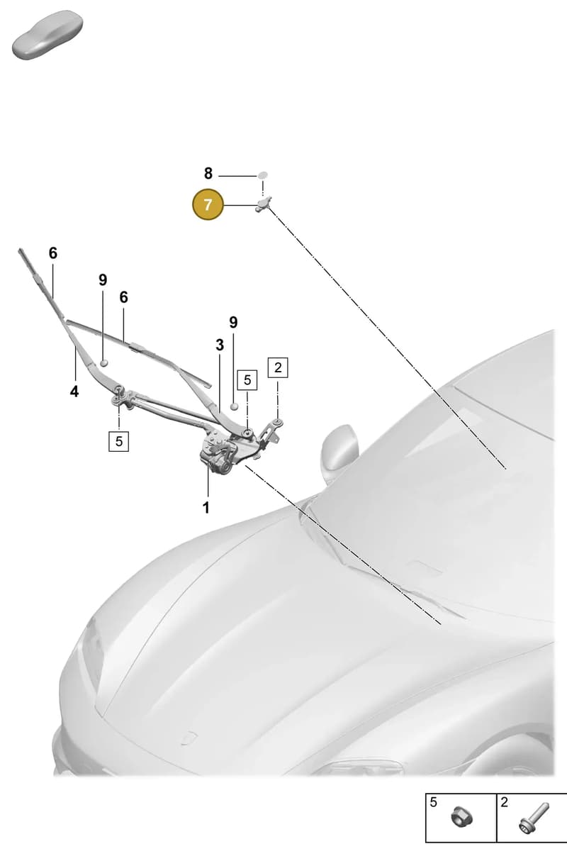 PAE955547 — Porsche Taycan Sport Turismo (2023-2025) diagram p64906000, position 7