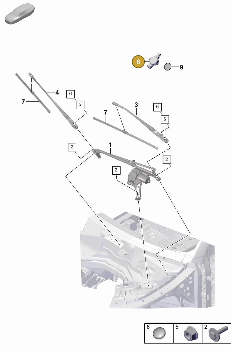 PAE955547 — Porsche Cayenne Coupe (2023-2023) diagram p60906000, position 8