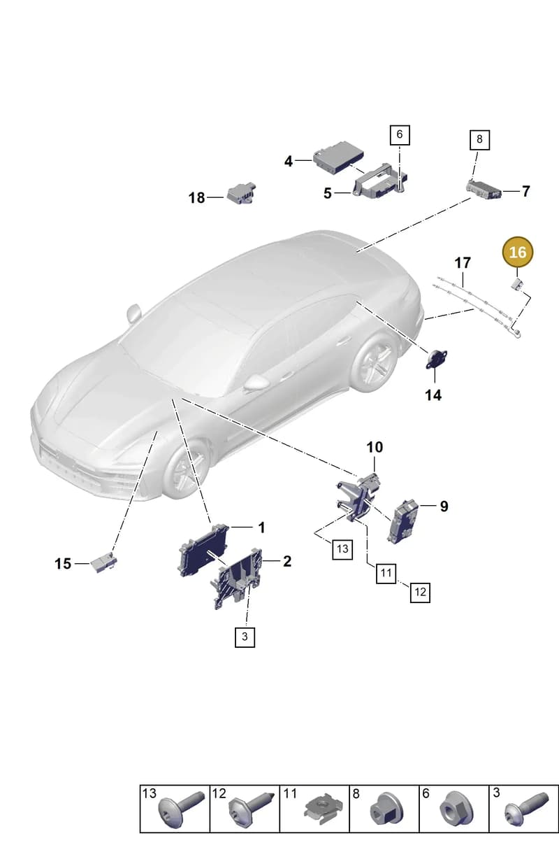 PAE959107 — Porsche Panamera (2023-2025) diagram p62901100, position 16