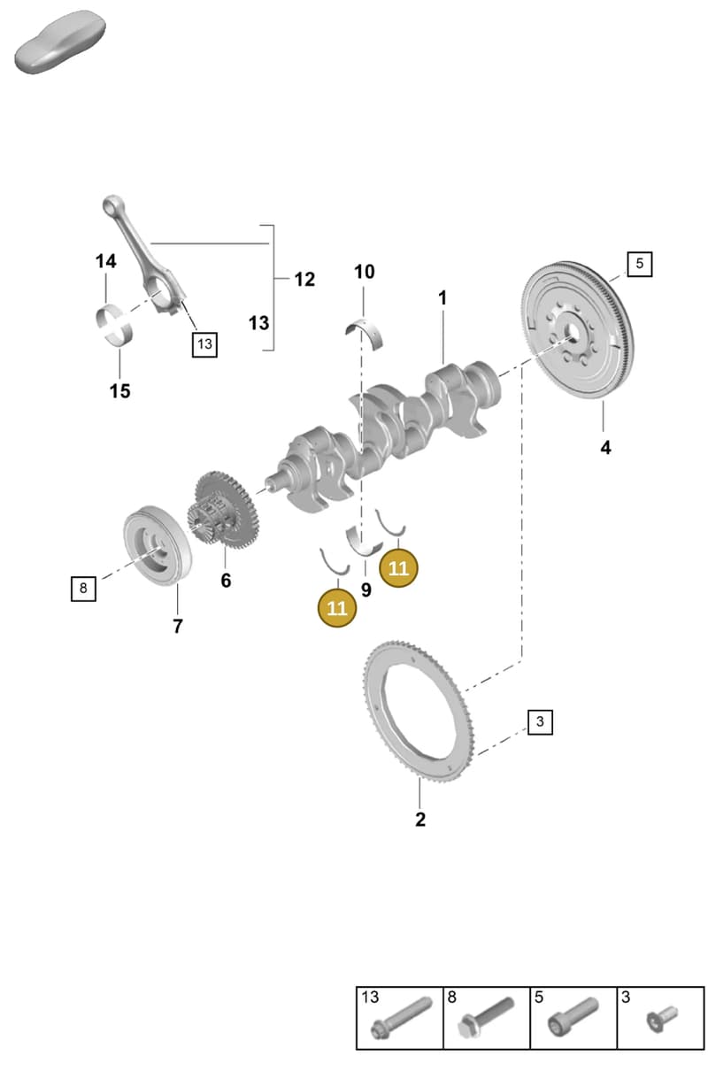 PAF000033A — Porsche Cayenne Coupe (2023-2023) diagram p60102000, position 11
