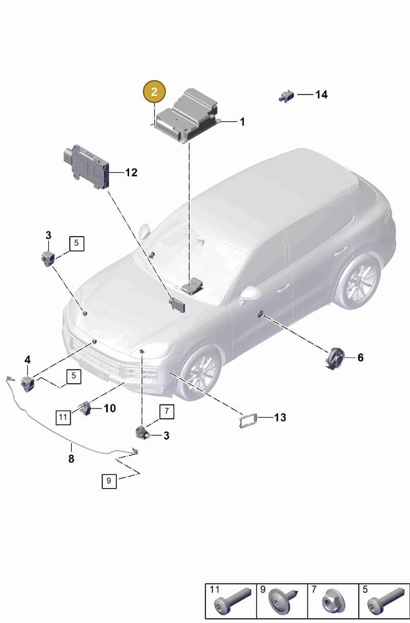 PAF00086800 — Porsche Cayenne Coupe (2023-2023) diagram p60901900, position 2
