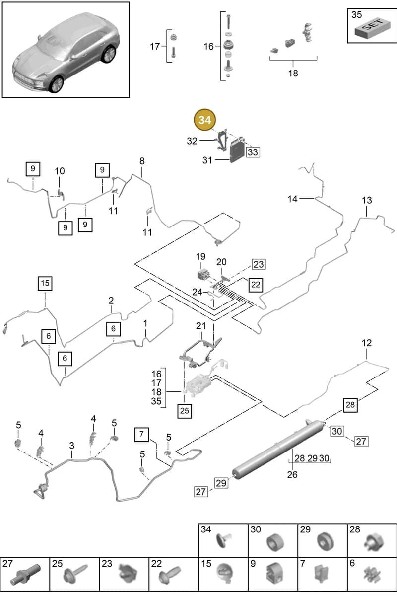 PAF00086900 — Porsche Macan (2018-2022) diagram p52502020, position 34