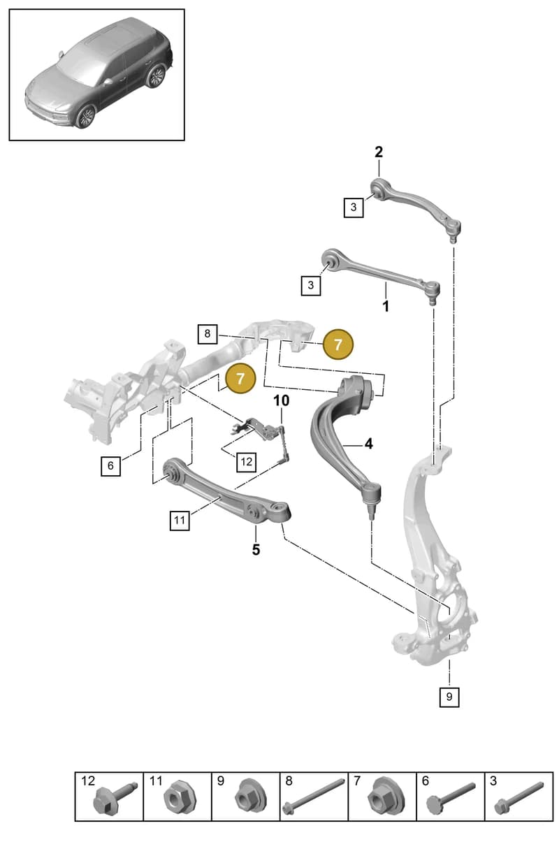 PAF001987 — Porsche Cayenne (2017-2023) diagram p51401010, position 7