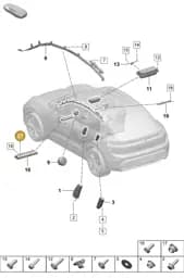 PAF002258 Porsche Hexagon Nut Self-Locking with Washer