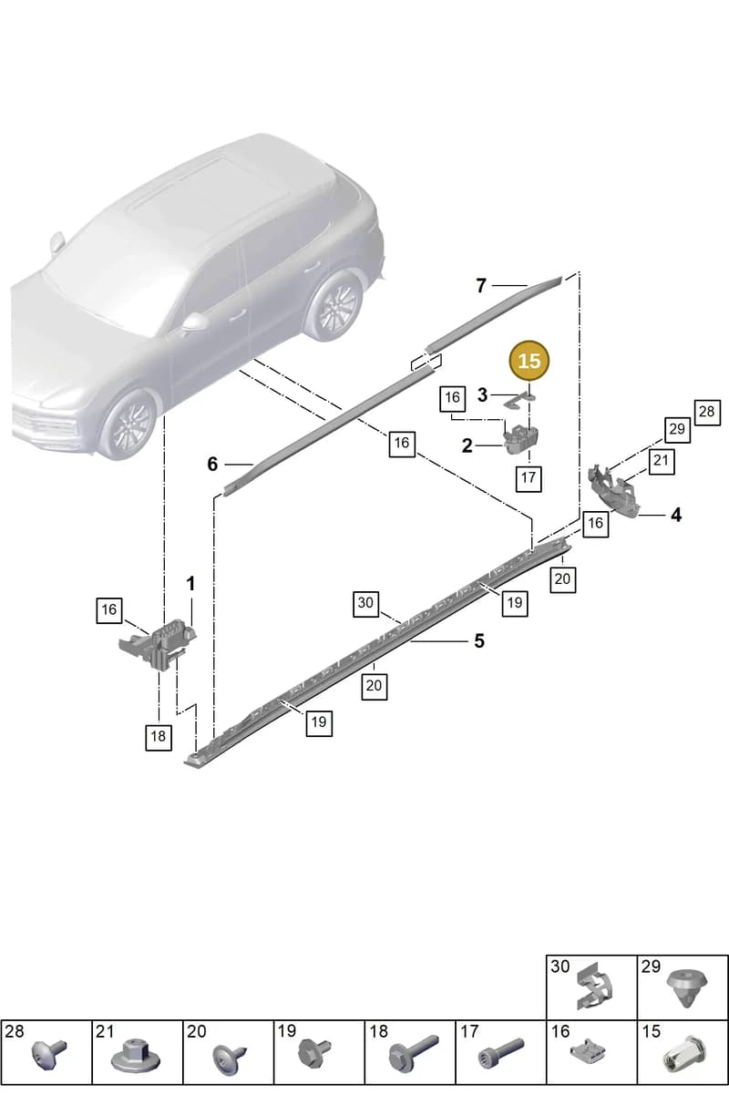 PAF00253500 — Porsche Cayenne Coupe (2023-2023) diagram p60810200, position 15
