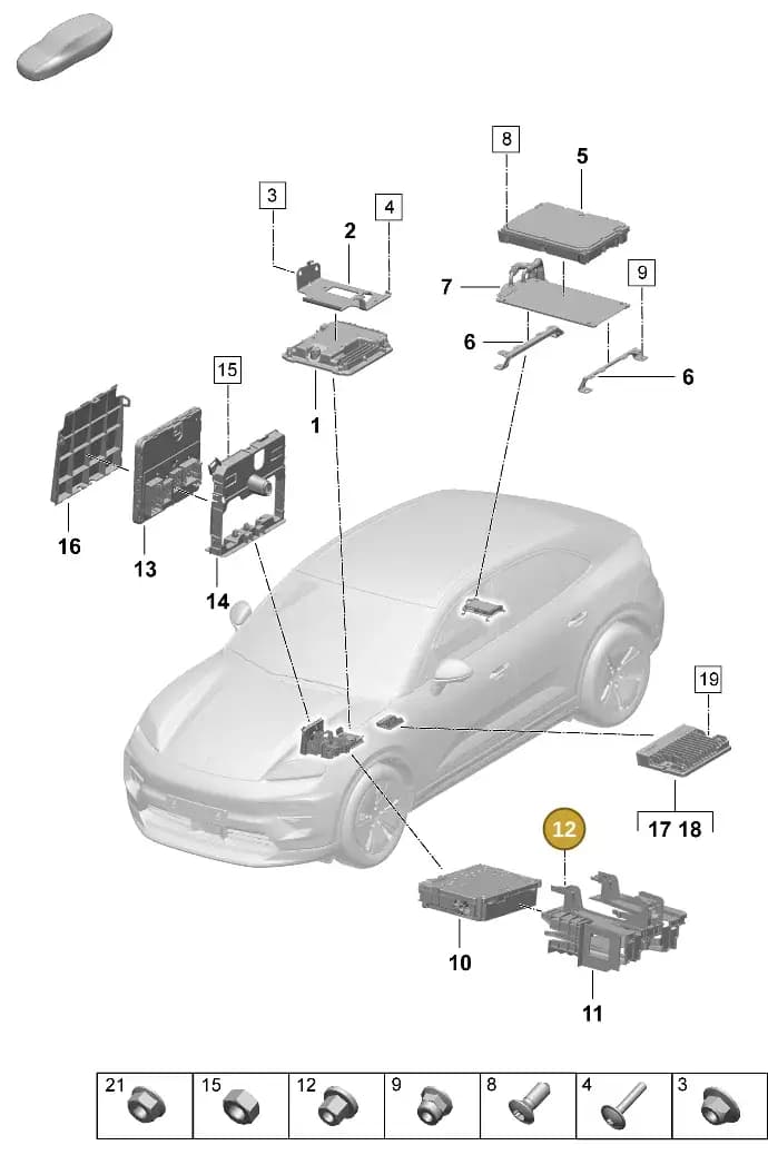 PAF00320700 — Porsche Macan (2024-2024) diagram p61901010, position 12