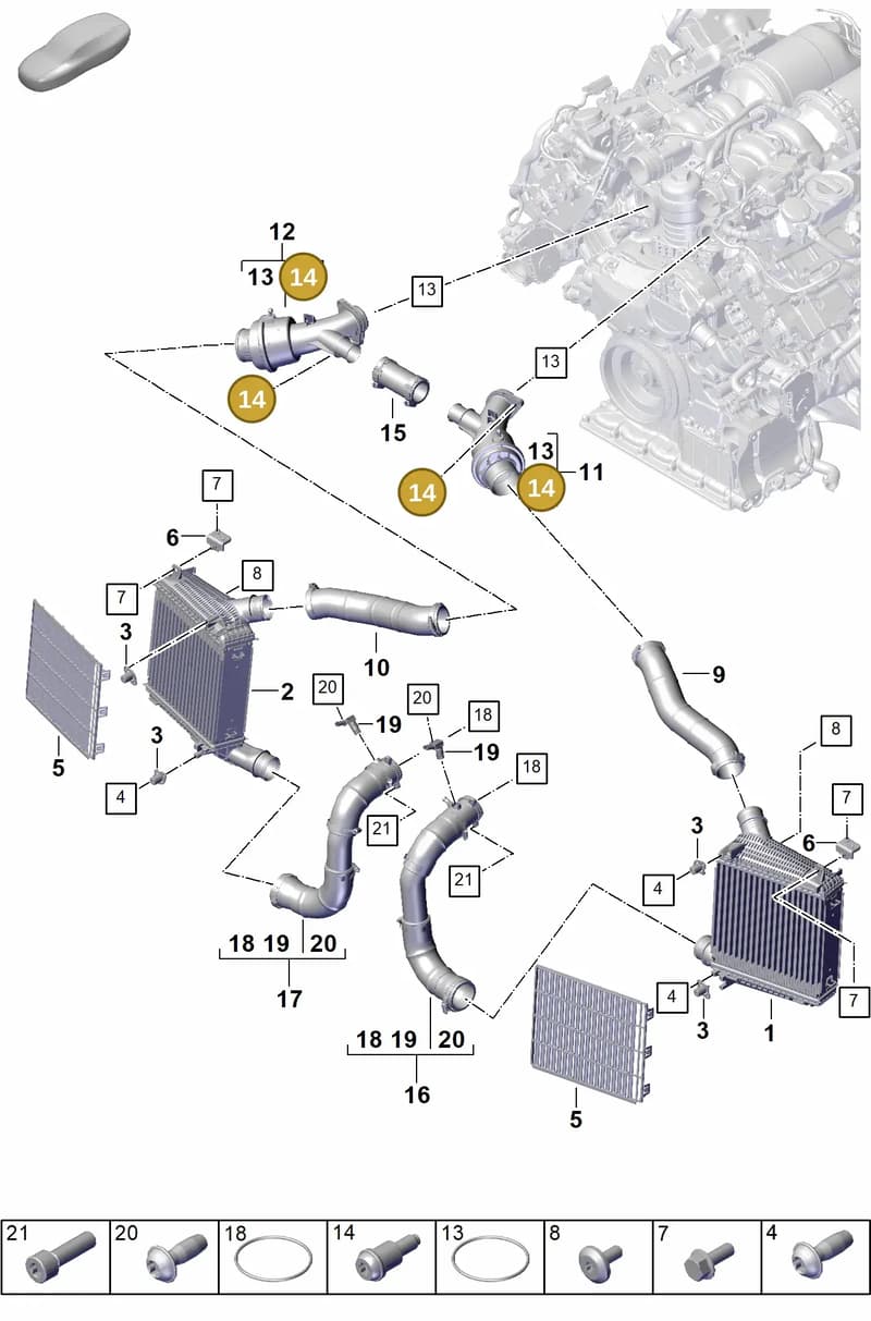 PAF003261 — Porsche Panamera (2023-2025) diagram p62107200, position 14