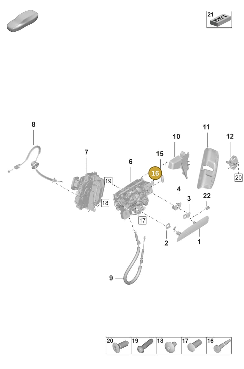 PAF003393 — Porsche Taycan Sport Turismo (2019-2024) diagram p56804100, position 16