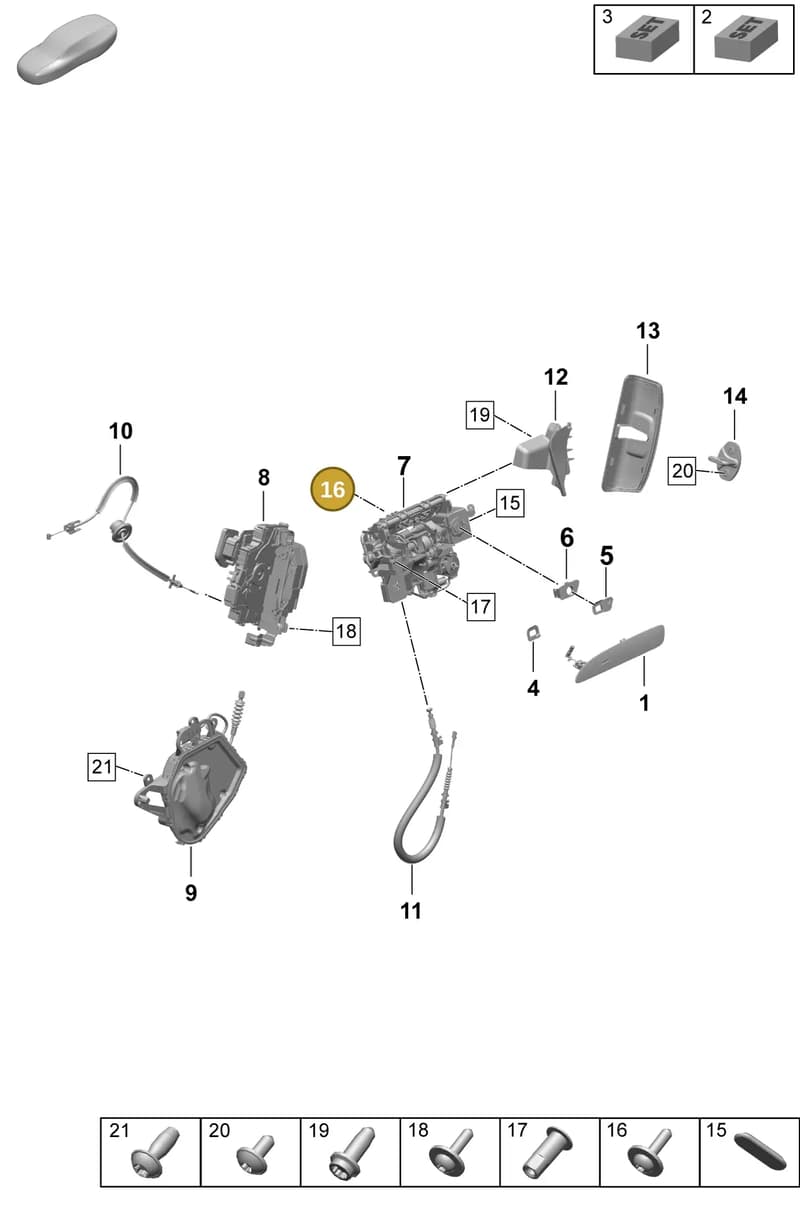 PAF003393 — Porsche Taycan Sport Turismo (2023-2025) diagram p64804200, position 16