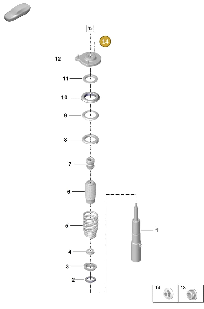 PAF003923 — Porsche 911 (2024-2025) diagram p57402000, position 14