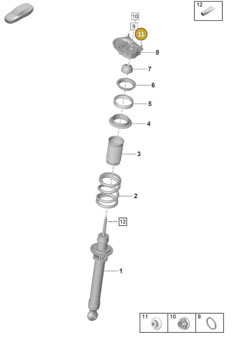 PAF003923 — Porsche 911 (2021-2022) diagram p59402010, position 11