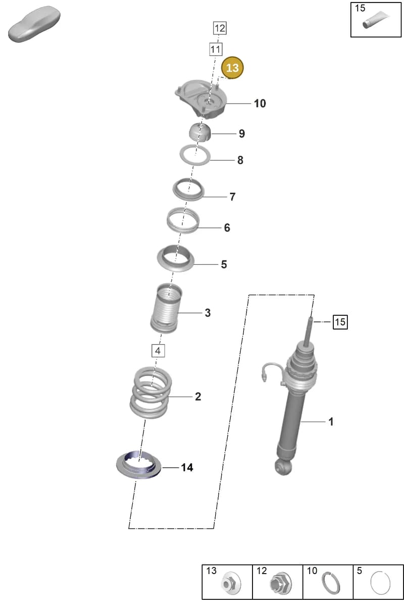 PAF003923 — Porsche 911 (2021-2022) diagram p59402020, position 13
