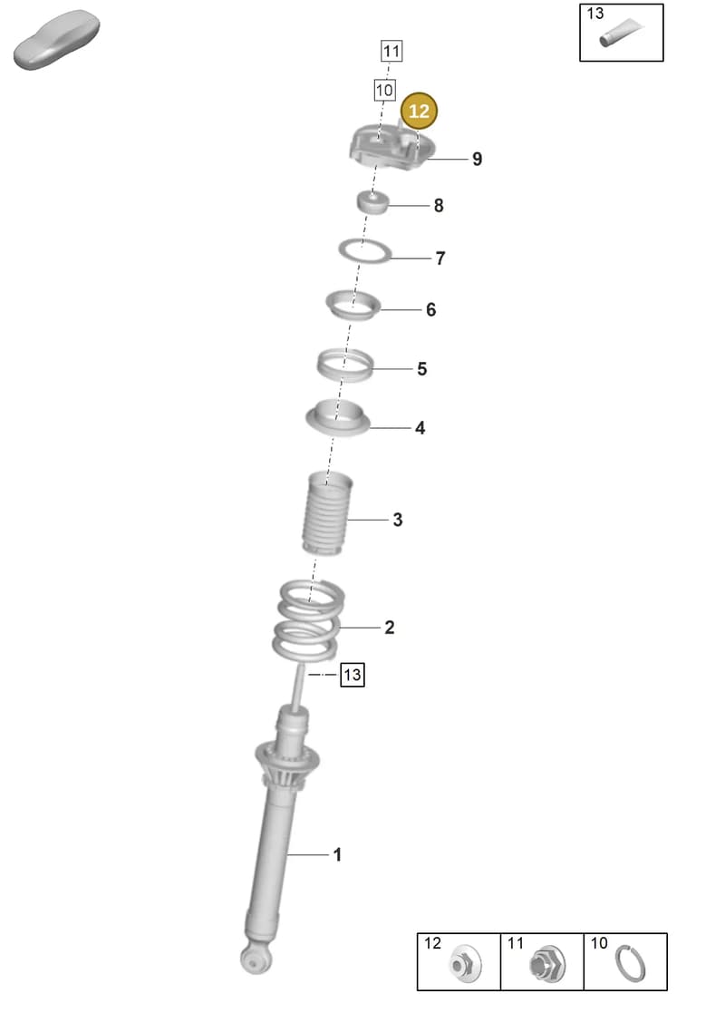 PAF003923 — Porsche 911 (2021-2022) diagram p59402030, position 12