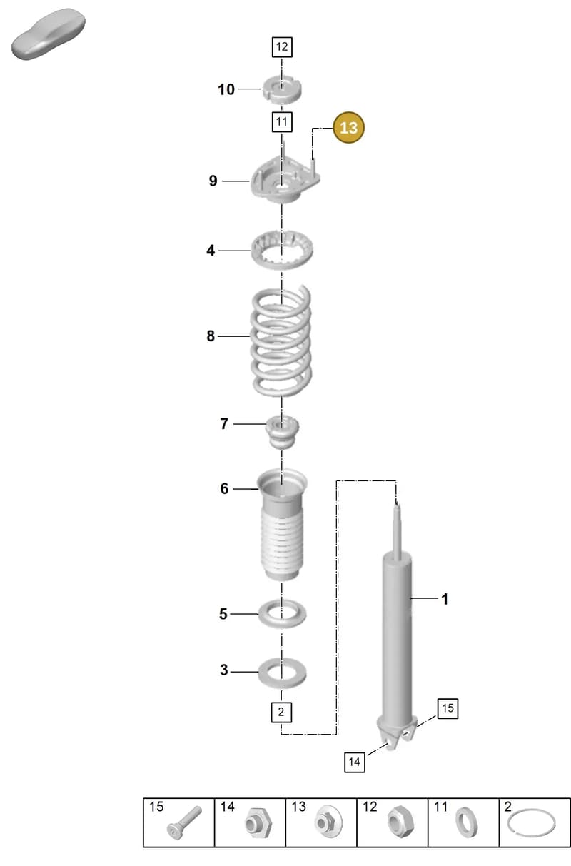 PAF003923 — Porsche 911 (2024-2025) diagram p63502000, position 13
