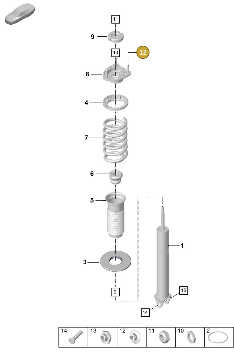 PAF003923 — Porsche 911 (2024-2025) diagram p63502010, position 12
