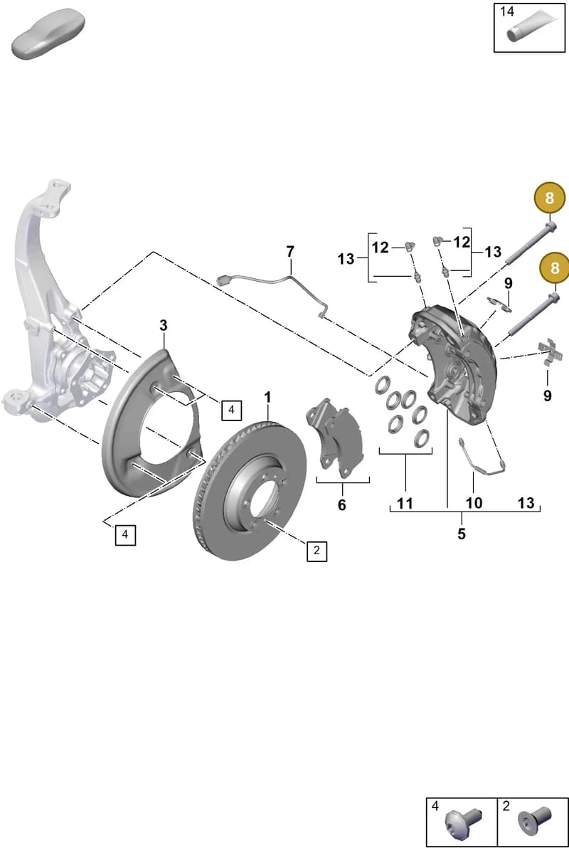 PAF004572 — Porsche Cayenne Coupe (2023-2023) diagram p60602000, position 8