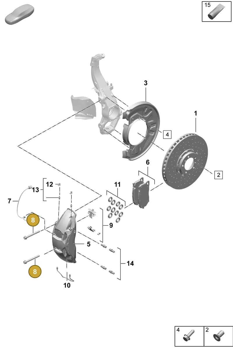 PAF004572 — Porsche Taycan Sport Turismo (2023-2025) diagram p64602300, position 8
