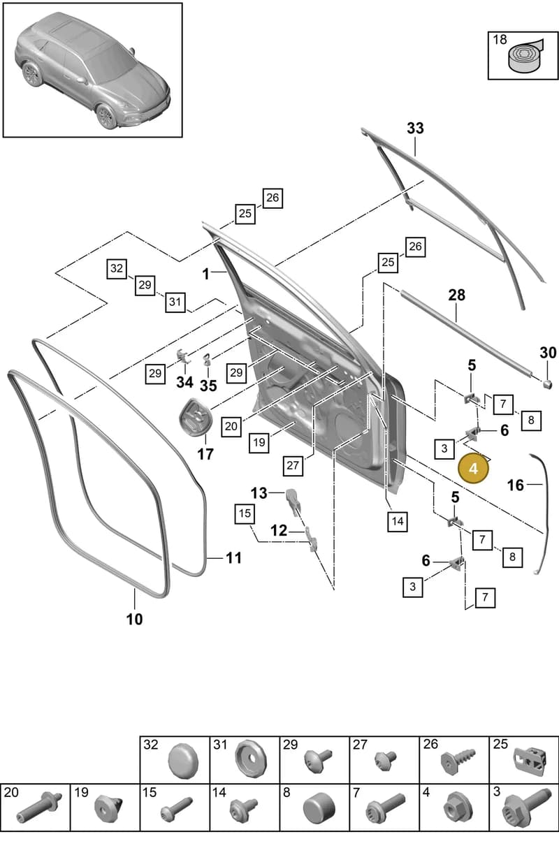 PAF00486900 — Porsche Cayenne (2017-2023) diagram p51804000, position 4