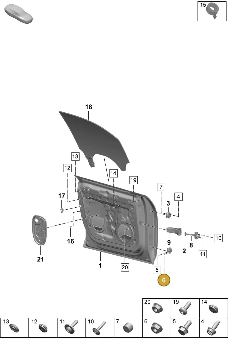 PAF00486900 — Porsche Macan (2024-2024) diagram p61804000, position 6