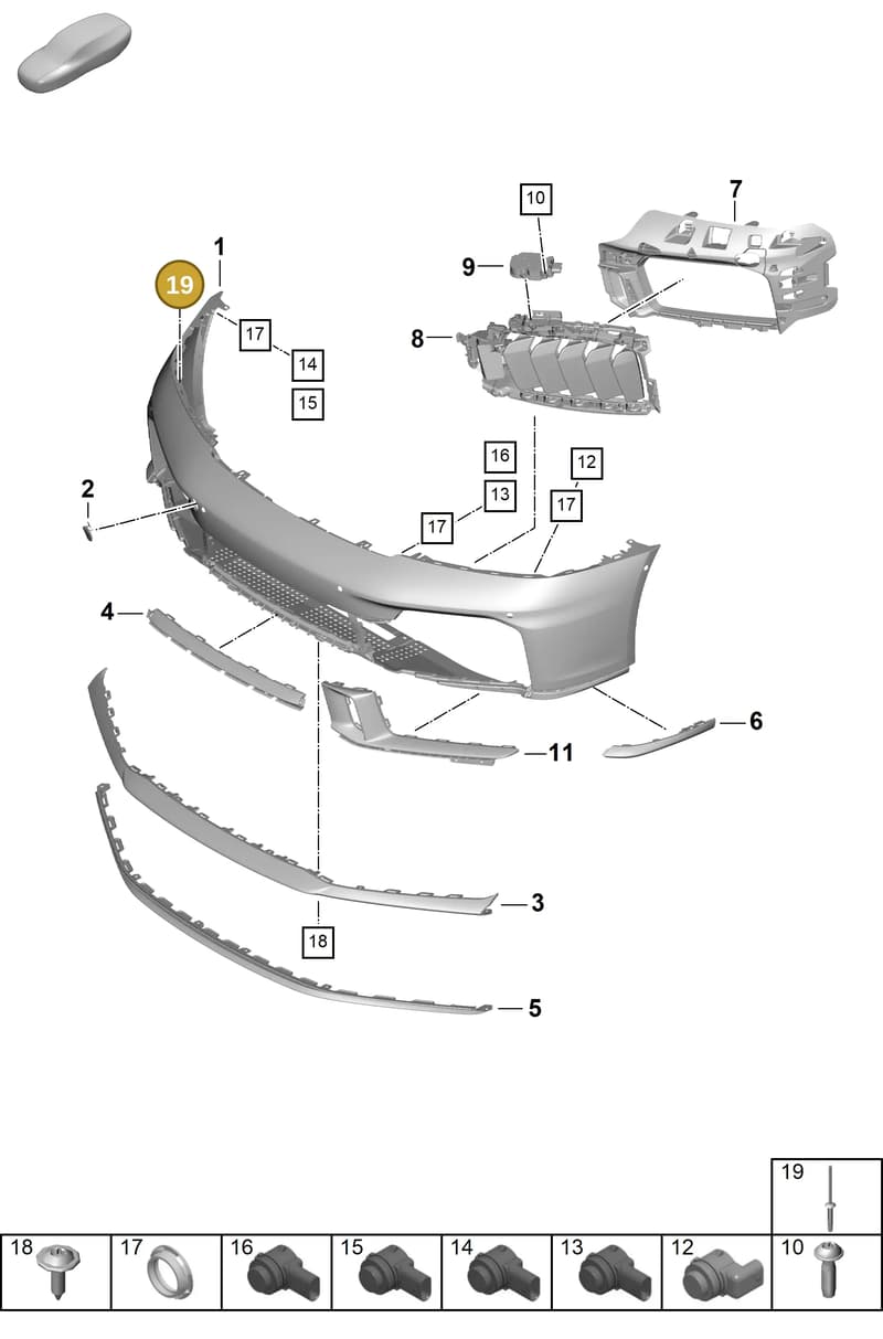 PAF005217 — Porsche 911 (2024-2025) diagram p63802050, position 19