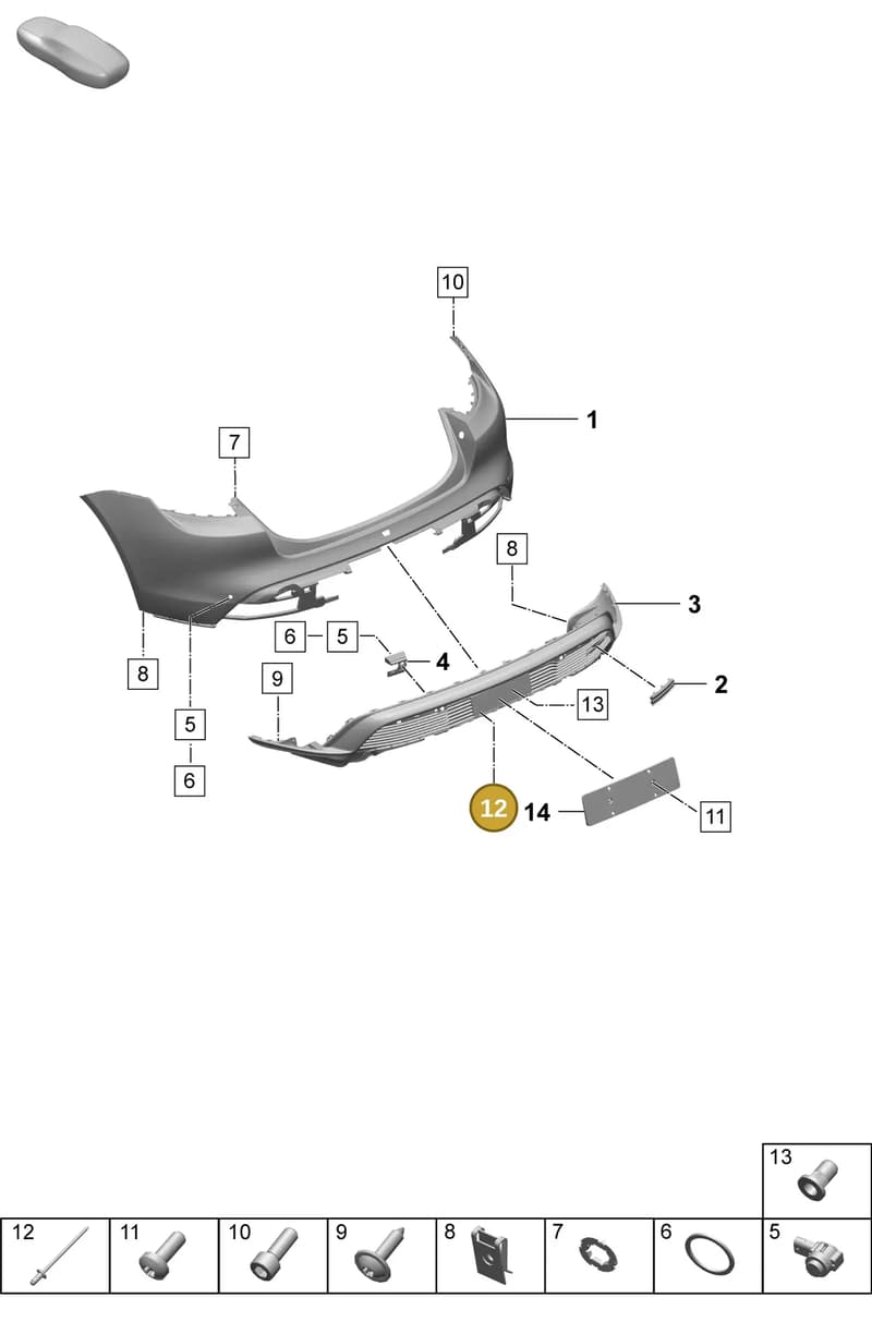 PAF005217 — Porsche Taycan Sport Turismo (2023-2025) diagram p64802502, position 12