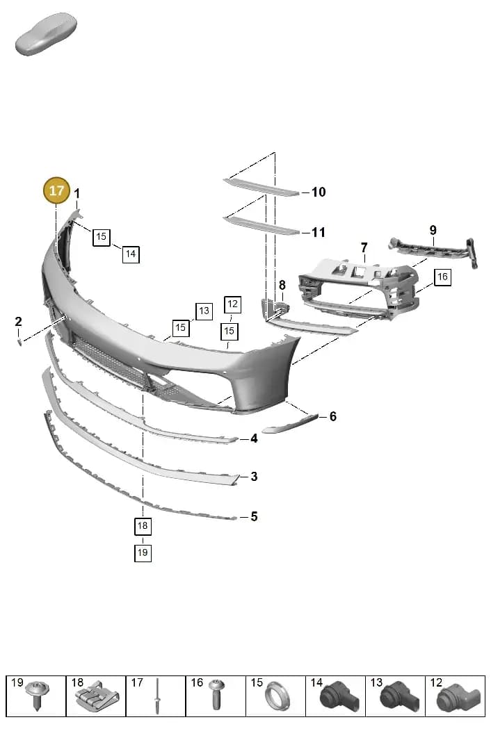 PAF005217 — Porsche 911 (2024-2025) diagram p63802000, position 17