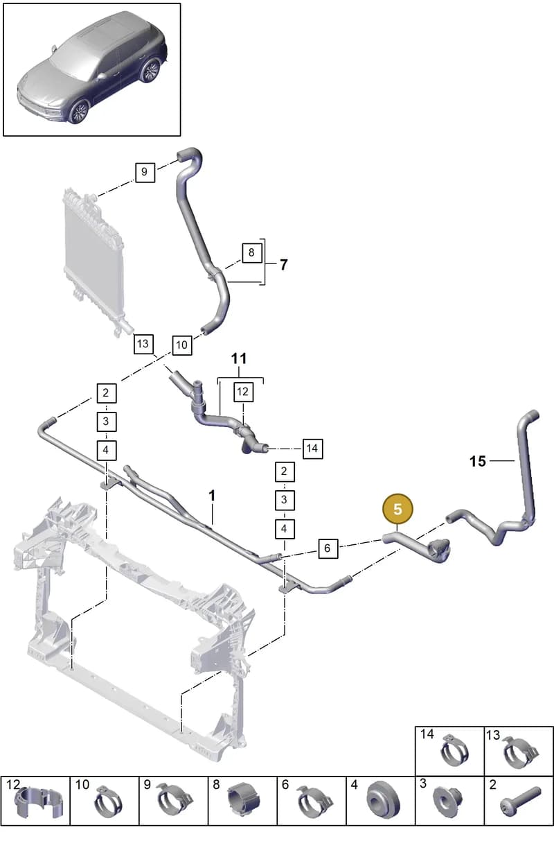 PAF00537100 — Porsche Cayenne (2017-2023) diagram p51105060, position 5