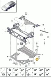 PAF005439 Porsche Cable Tie with Terminal Socket