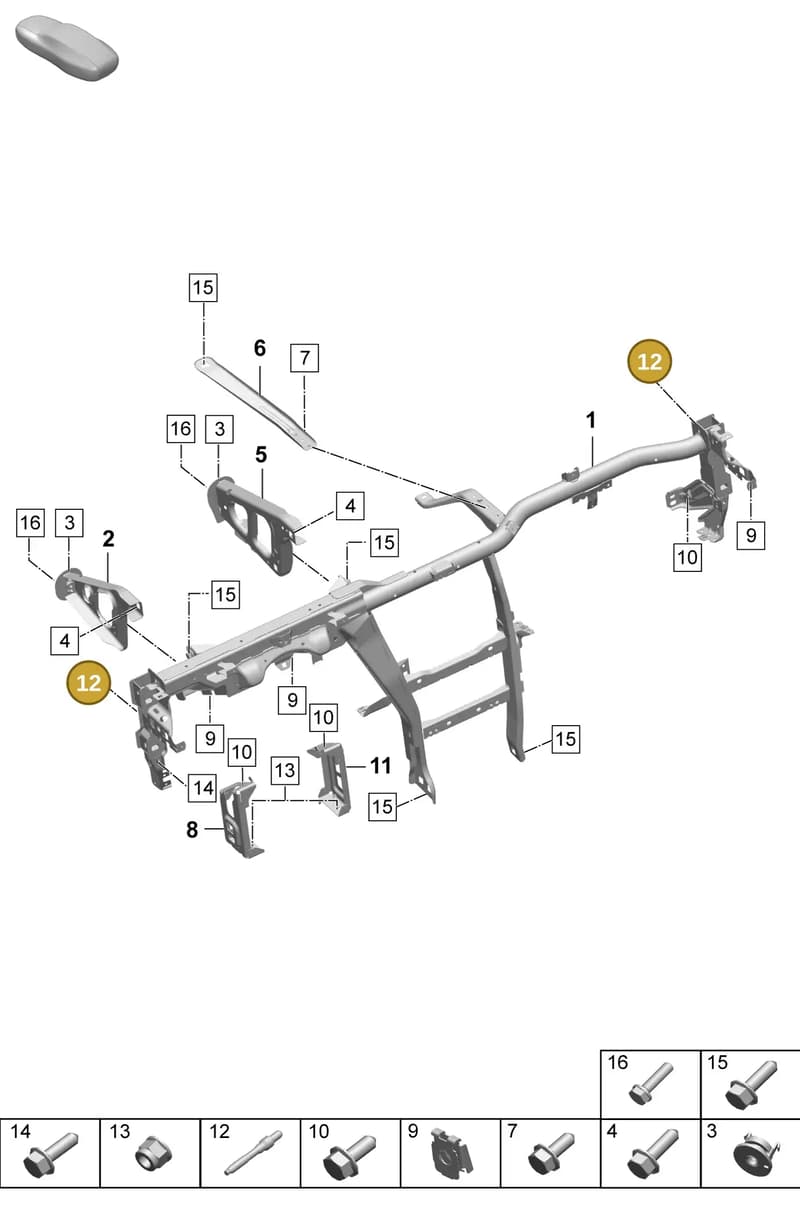 PAF00558600 — Porsche Macan (2024-2024) diagram p61809150, position 12