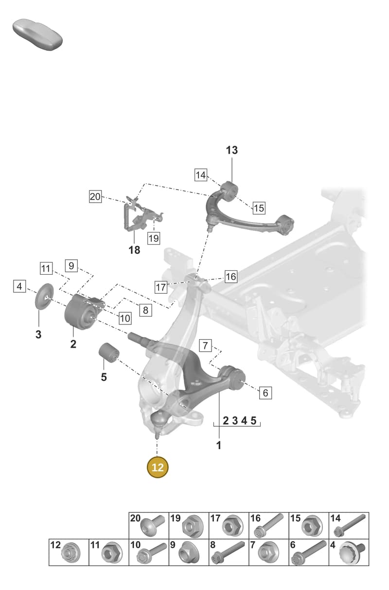 PAF005633 — Porsche Taycan Sport Turismo (2023-2025) diagram p56401050, position 12