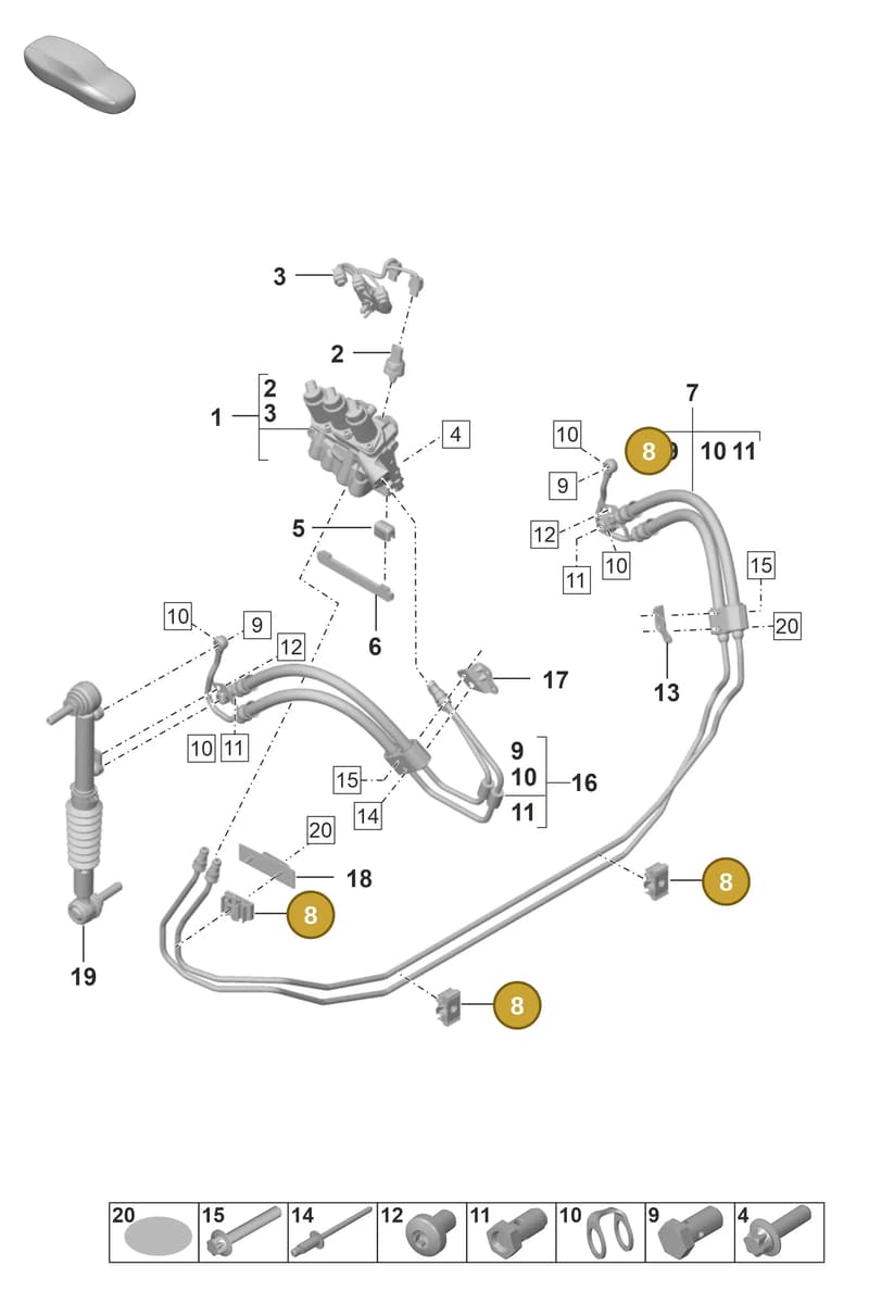 PAF006945 — Porsche 911 (2020-2022) diagram p53402100, position 8