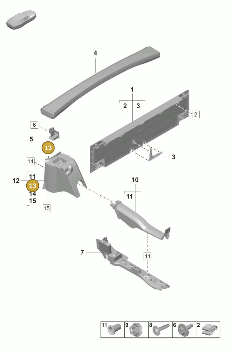 PAF006992 — Porsche 911 (2018-2024) diagram p53807310, position 13