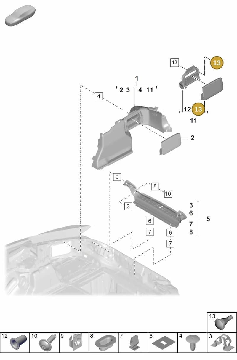 PAF006992 — Porsche Panamera (2020-2023) diagram p58807520, position 13