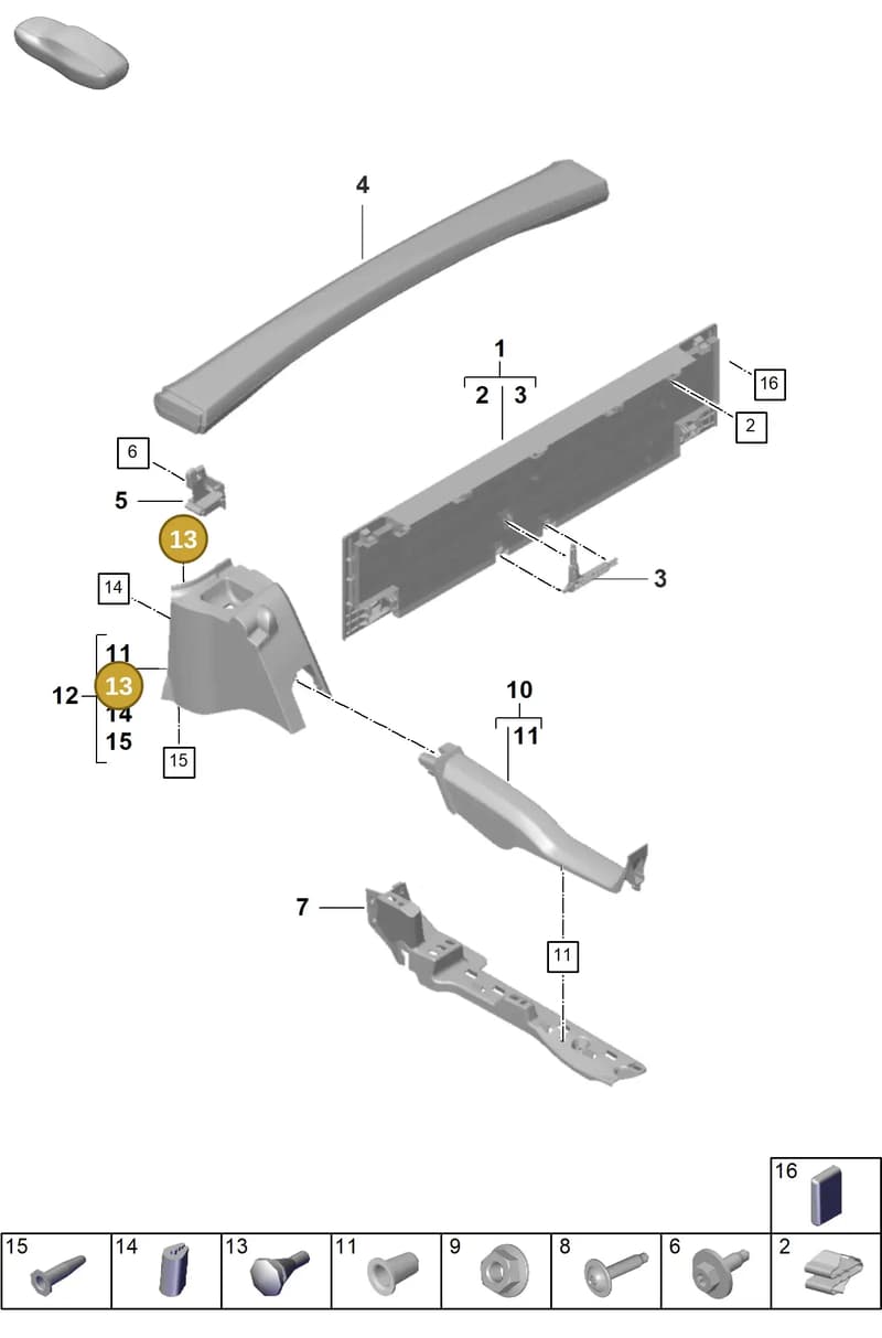 PAF006992 — Porsche 911 (2024-2025) diagram p63807530, position 13