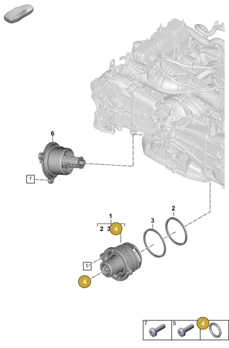 PAF006998 — Porsche 911 (2024-2025) diagram p63105010, position 4