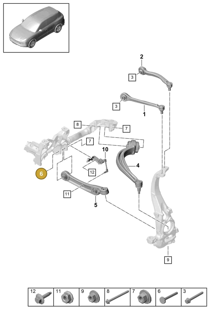 PAF007028 — Porsche Cayenne (2017-2023) diagram p51401010, position 6